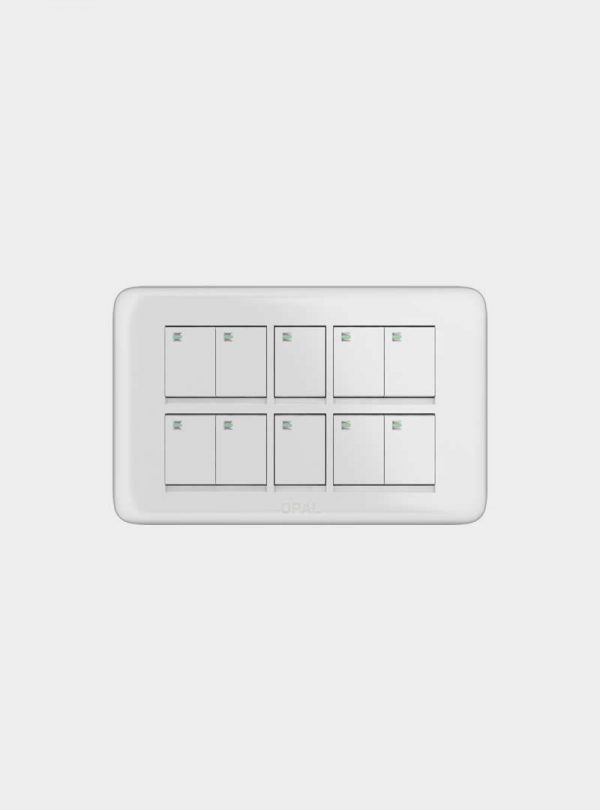 Opal 10 Gang Switch Plate (Royal)