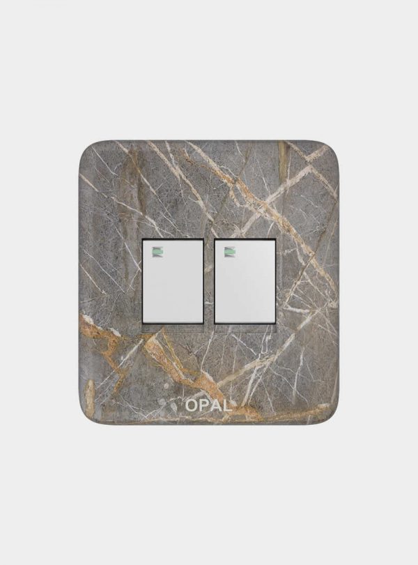 Opal 2 Gang Switch Plate (Fort)