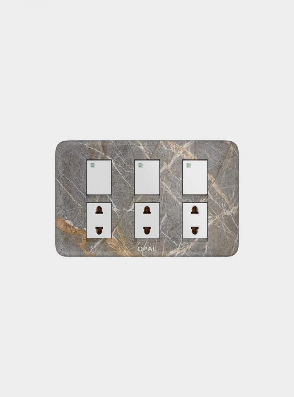 Opal 3 Switches + 3 Sockets (Fort)