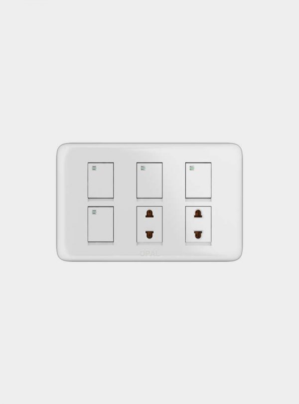 Opal 4 Switches + 2 Socket (Royal)