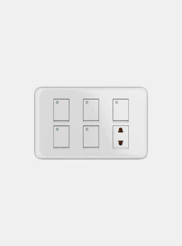 Opal 5 Switches + 1 Socket (Royal)