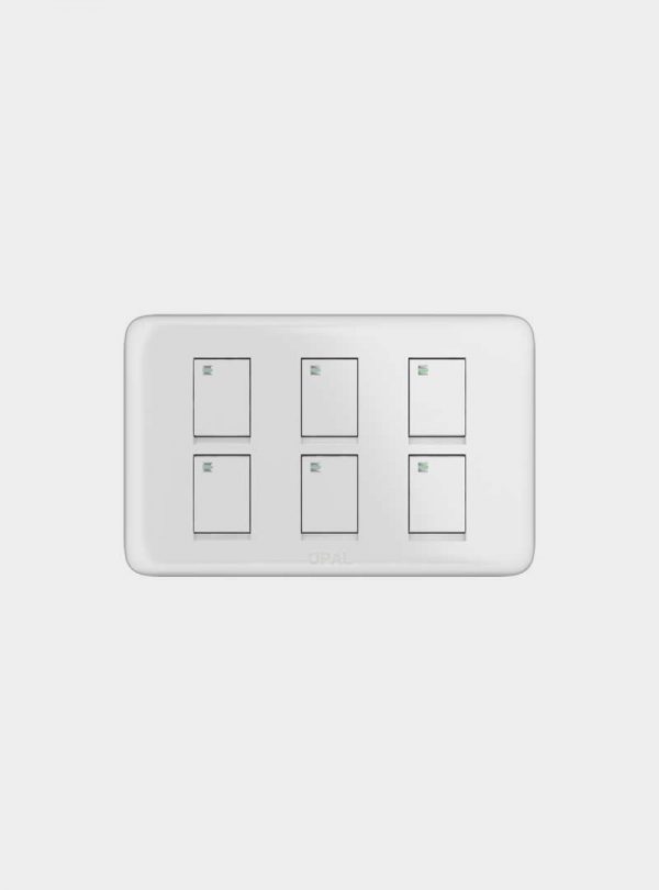 Opal 6 Gang Switch Plate (Royal)