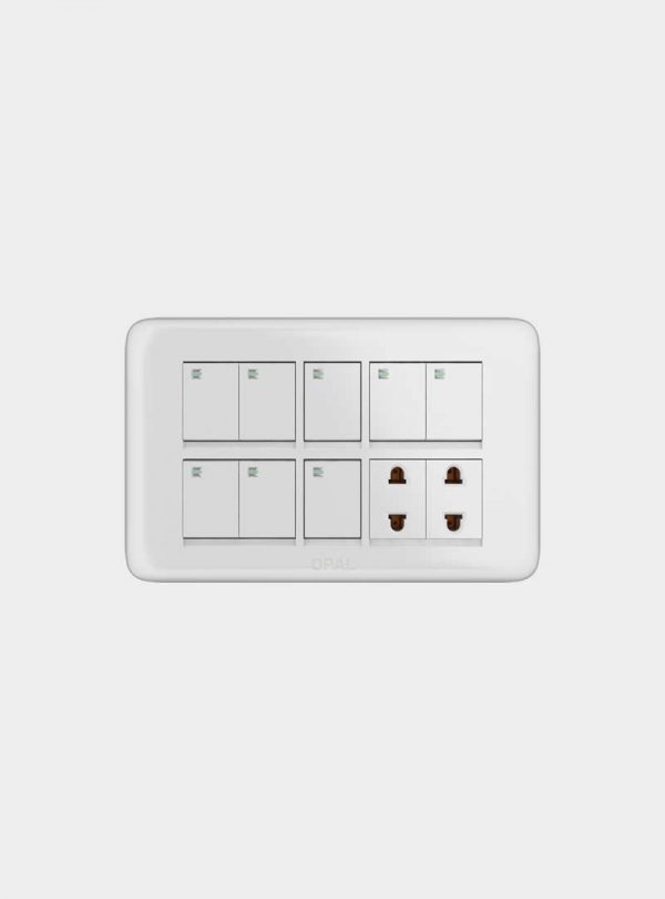 Opal 8 Switches + 2 Sockets (Royal)