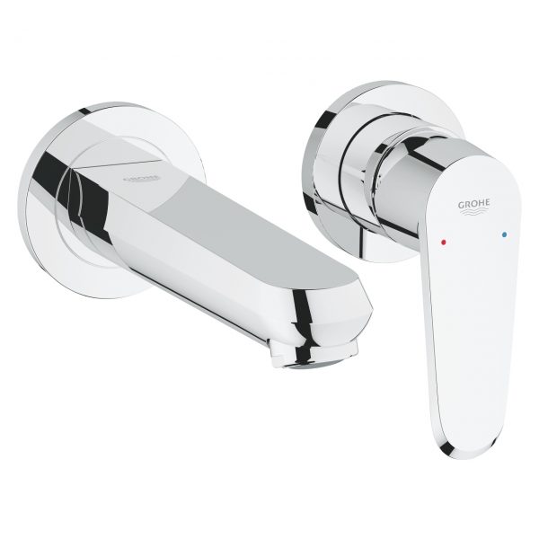 Grohe EuroDisc Cosmo 2-Hole Wall Mount Basin Mixer