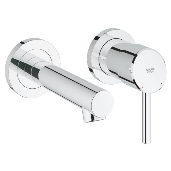 Grohe New Concetto 2-Hole Wall Mount Basin Mixer