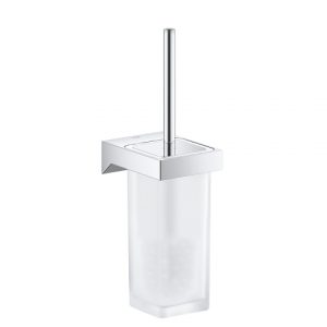 Grohe Selection Cube Bath Accessories Toilet Brush Holder With Glass