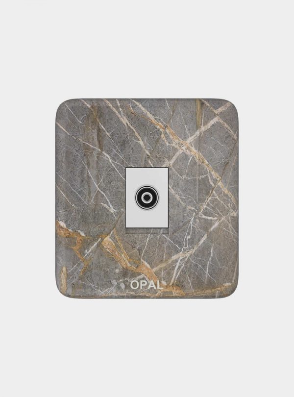 Opal Single TV Socket Plate (Fort)