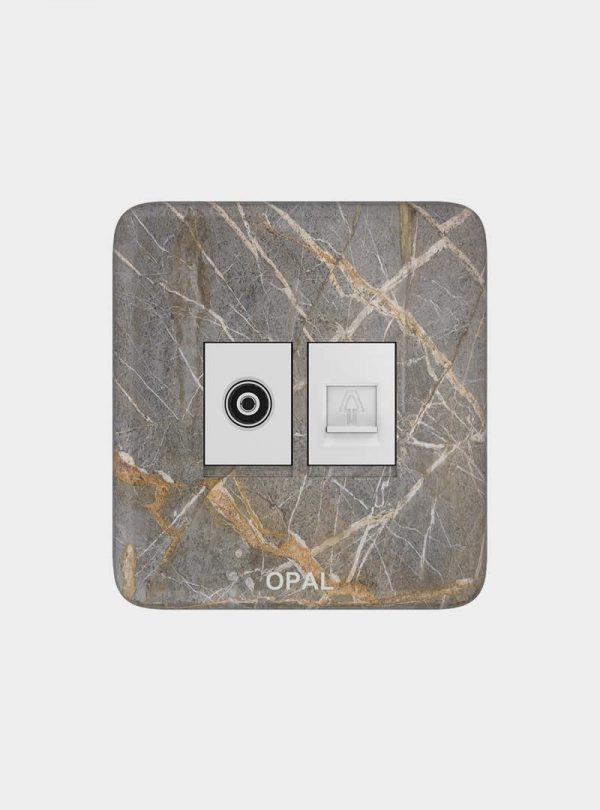 Opal TV + TP Sockets Plate (Fort)