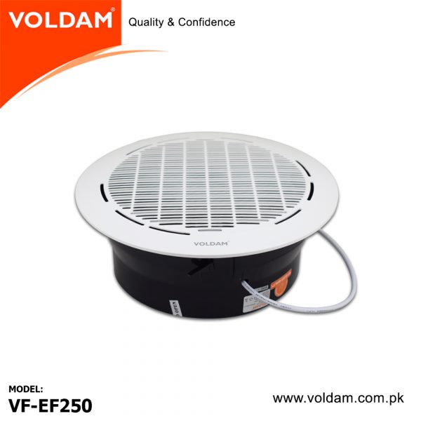 Voldam EF250 Ceiling Exhaust Fan Butter Fly Shutter 12″