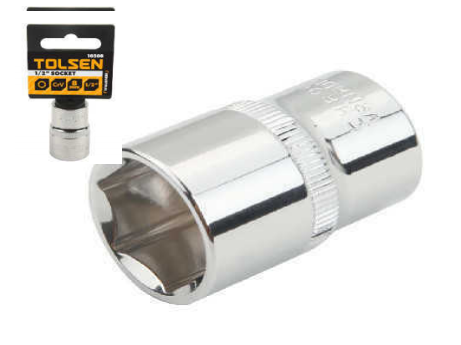 Tolsen 1/2" Socket (CR-V) (INDUSTRIAL) 16516