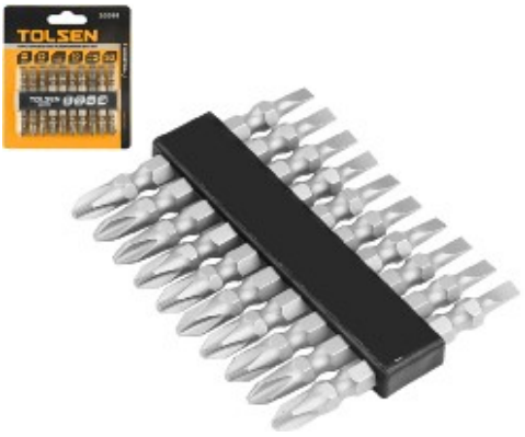 Tolsen 10pcs Double end screwdriver bits set (Industrial) 20360